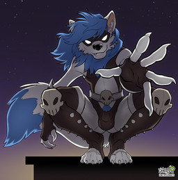 anthro boots bulge butt butt_from_the_front claws clothing detailed_bulge footwear male mane mask shoes solo supervillain tail villainous conditional_dnp draite arcticsnow1 canid canine felid fox hybrid lion mammal pantherine hi_res