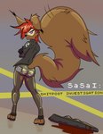 anthro barefoot clothing cybernetics detective feet female hair machine parody purple_eyes red_hair solo tight_clothing miyuka prostokvashino tama-tama canid canine cyborg hybrid kangaroo macropod mammal marsupial rodent sciurid tree_squirrel hi_res