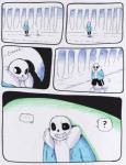 aftertale animated_skeleton bone clothed clothing comic dialogue loverofpiggies male not_furry pictographics sans_(undertale) skeleton teeth undead undertale undertale_(series)