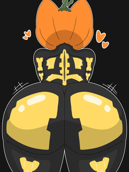 anthro big_butt butt butt_focus female food for_a_head fruit huge_butt nude plant presenting presenting_hindquarters pumpkin pumpkin_head rear_view simple_background solo thick_thighs enderbendr epic_games fortnite spice_(fortnite) domestic_cat felid feline felis mammal object_head 3:4 absurd_res hi_res