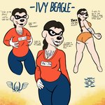 big_breasts breast_squish breasts female hand_on_breast ivy_beagle_(kingkuraselache) squish tattoo text thick_thighs wide_hips kingkuraselache disney beagle_boys fan_character 1:1 english_text hi_res model_sheet