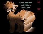 2021 ailurid alpha_channel alternate_reality_game arrow-sign_eyes black_body black_fur dawn_(pegacousin_arg) feral fur green_eyes jack_(pegacousin) male mammal model_sheet morse_code orange_body orange_fur pegacousin red_panda solo striped_body striped_fur stripes