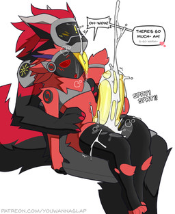 animal_genitalia animal_penis anthro anthro_on_anthro big_penis blush bodily_fluids clothing cum cum_on_face cum_on_leg cum_on_legwear cum_on_own_face cum_on_own_tongue cum_on_penis cum_on_self cum_on_tongue cumshot dialogue drooling duo ejaculation erection feet female genital_fluids genitals heart_eyes heart_symbol legwear machine male male/female on_lap orgasm penis saliva screen screen_face sex sound_effects stockings text thigh_sex tongue vowelless vowelless_sound_effect youwannaslap misha_(mischips) soleil_(itstedda) protogen english_text hi_res