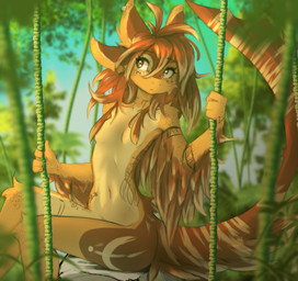 4_ears anthro biped breasts convenient_censorship countershade_torso countershading day eyelashes female fingers freckled_arms freckled_face freckled_legs freckled_shoulders freckles front_view fur hair long_eyelashes multi_ear navel non-mammal_breasts non-mammal_navel nude nude_anthro nude_female outside sitting sky small_breasts solo speckle_freckles tail tattoo tinygaypirate apogee_(tinygaypirate) avali 2026 absurd_res digital_drawing_(artwork) digital_media_(artwork) hi_res