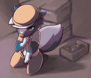 anthro biped blush clothed clothing femboy flat_cap genitals hat headgear headwear kneeling male navel open_clothing open_shirt open_topwear penis shirt shy solo topwear undressing ajin animal_crossing nintendo kicks_(animal_crossing) mammal mephitid skunk striped_skunk 2016