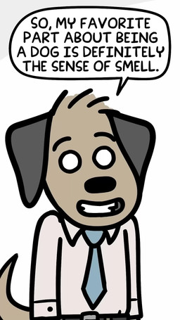 accessory anthro belt black_nose bottomwear brown_body brown_fur clothing eyes_closed footwear fur humor male necktie no_pupils open_mouth pants paper shirt shoes sniffing solo standing tail talking_to_viewer text topwear water_cooler ryan_k._hudson beagle canid canine canis domestic_dog hunting_dog mammal scent_hound 9:16 animated english_audio english_text hi_res short_playtime sound video