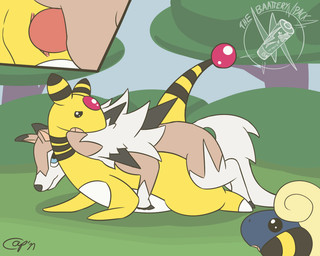 bodily_fluids clitoris close-up countershading doggystyle duo female feral from_behind_position genital_fluids genitals interspecies male male/female penetration penis sex short_loop vaginal vaginal_fluids vaginal_penetration voyeur vulva cap'n nintendo pokemon ampharos bovid caprine generation_2_pokemon generation_7_pokemon lycanroc mammal mareep midday_lycanroc pokemon_(species) sheep 5:4 animated
