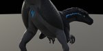2:1 3d_(artwork) abflisterger absurd_res allosaurid allosaurus anus arched_back biped black_body black_scales blue_anus blue_eyes blue_insides blue_pussy blue_stripes butt clitoris countershading digital_media_(artwork) dinosaur female feral genitals grey_body grey_scales hi_res looking_at_viewer looking_back mouth_closed multicolored_body multicolored_scales nude plump_labia presenting presenting_anus presenting_hindquarters presenting_pussy pussy raised_tail rear_view reptile scales scalie simple_background solo spread_legs spreading stripes tail theropod two_tone_body two_tone_scales ziina