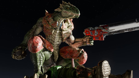 animal_genitalia anthro armor claws cloaca dominant dominant_anthro dominant_female duo erection facesitting fangs female female_on_top flat_chested genitals green_body green_scales gun headgear helmet human_on_anthro humanoid_genitalia humanoid_penis interspecies male male/female muscular muscular_female on_top penis ranged_weapon scales sitting sitting_on_another submissive submissive_human submissive_male tail tea_bagging teeth thick_thighs vein weapon kvaseus doom_(series) id_software microsoft quake_champions doom_slayer sorlag human lizard mammal reptile scalie 16:9 2026 3d_(artwork) 3d_animation animated blender_(artwork) blender_cycles_(artwork) digital_media_(artwork) hi_res high_framerate loop no_sound short_playtime video widescreen female_(lore)