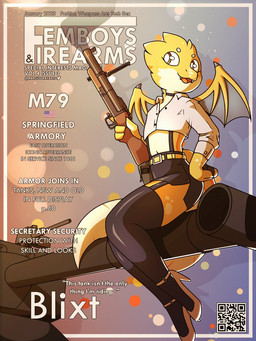 ankle_strap_heels anthro armored_vehicle belly belt bottomwear cannon choker clothed clothing countershading crossdressing dragon_wings fangs femboy footwear grenade_launcher gun high_heels holding_gun holding_object holding_ranged_weapon holding_weapon innuendo jewelry legwear machine machine_gun male male_anthro muzzle_brake necklace pencil_skirt pumps qr_code ranged_weapon shoes sitting_on_vehicle skirt smile smoking_gun solo tank_(vehicle) teeth text thigh_highs turret vehicle weapon marcus_gray detroit_arsenal femboys_and_firearms m47_patton mythology dragon mythological_creature mythological_scalie scalie 2023 3:4 cover english_text hi_res magazine_cover