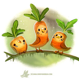 ambiguous_gender beady_eyes black_eyes branch carrot cere_(anatomy) feral food group humor leaf night plant pun simple_background star text vegetable visual_pun white_background piper_thibodeau avian bird elemental_creature flora_fauna food_creature living_vegetable parakeet parrot true_parrot digital_media_(artwork) digital_painting_(artwork) painting_(artwork) url