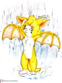 anthro bat_wings chest_tuft eyes_closed female fur genitals innie_vulva membrane_(anatomy) membranous_wings nude patreon_logo solo standing text tuft vulva water wet wings yellow_body yellow_fur yordraw dust:_an_elysian_tail patreon fidget_(elysian_tail) bat felid feline mammal nimbat 2020 3:4 dated hi_res signature url
