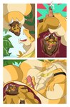 abs anthro anthro_on_anthro balls beard biceps blush bodily_fluids body_hair brown_hair chest_hair coiling coiling_another coiling_around_body coiling_around_torso cum cumshot derp_eyes dominant dominant_male duo ear_piercing ear_ring ejaculation erection facial_hair facial_piercing genital_fluids genitals hair half-closed_eyes hands-free horn horn_jewelry horn_ring humanoid_genitalia humanoid_penis hypnosis internal jewelry looking_pleasured male male/male masturbation mind_control muscular muscular_male narrowed_eyes nipples nose_piercing nose_ring oral_vore pecs penile penile_masturbation penis piercing ring_(jewelry) ring_piercing ringed_eyes smile submissive submissive_male swallowed_whole upside_down vore edtertainerd albhadar bovid bovine cattle mammal reptile scalie snake 2025 comic hi_res