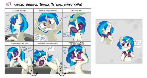 blue_hair blush bodily_fluids chart crying cutie_mark directional_arrow duo eyewear female glasses hair happy horn interrobang looking_at_viewer love open_mouth open_smile petting purple_eyes simple_background smile solo_focus tears tears_of_joy teeth text turntable_(decks) white_background white_body yelling unknown_artist friendship_is_magic hasbro my_little_pony mythology waifu_chart anon vinyl_scratch_(mlp) equid equine human mammal mythological_creature mythological_equine unicorn english_text hi_res meme