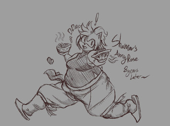 anthro belly belt bottomwear breasts clothing exclamation_point female food footwear gloves hair handwear happy holding_food holding_object holding_plate huge_thighs looking_at_viewer medium_breasts navel_outline noodles open_mouth open_smile overweight overweight_anthro overweight_female pants plate ponytail ramen running sash scut_tail shoes short_tail side_view slippers smile solo tail text thick_thighs topwear waiter weight_gain kirbchub sega sonic_the_hedgehog_(series) sonic_unleashed amy_rose eulipotyphlan hedgehog mammal 2025 digital_media_(artwork) english_text full-length_portrait greyscale monochrome portrait redraw