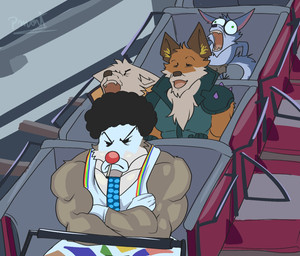 amusement_ride anthro barazoku blue_body blue_fur brown_body brown_fur chibi clothed clothing clown clown_costume clown_makeup derp_eyes detailed_background fangs fur group humor male muscular muscular_anthro muscular_male orange_body orange_fur roller_coaster screaming teeth white_body white_fur pinumontbalou epic_games fortnite league_of_legends mythology riot_games tencent fennix_(fortnite) volpez_(fortnite) warwick_(lol) wendell_(fortnite) arctic_fox canid canine canis fox mammal mythological_canine mythological_creature red_fox true_fox werecanid werecanine werecreature werewolf wolf hi_res meme brother_(lore) brothers_(lore) sibling_(lore)