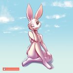 anthro breasts female fur genitals natural nipples nude one_eye_closed pussy solo text white_body white_fur kiaun beastars haru_(beastars) domestic_rabbit dwarf_rabbit lagomorph leporid mammal oryctolagus rabbit 1:1 2020 digital_media_(artwork) hi_res shaded url