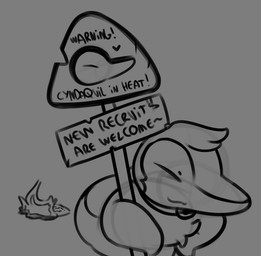 bent_over butt clothed clothing collar collar_only feral fire looking_at_viewer nude partially_clothed pokeball pokeball_collar pseudo_hair text warning warning_sign henrique_rick nintendo pokemon rick_(henrique_rick) cyndaquil generation_2_pokemon pokemon_(species) monochrome sketch