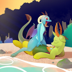 ambiguous_penetration anthro anthro_on_feral anthro_penetrated beach bestiality cowgirl_position detailed_background duo eyes_closed female female_on_feral female_on_top female_penetrated feral feral_penetrating feral_penetrating_anthro forest from_front_position heart_eyes heart_symbol interspecies male male/female male_on_anthro male_on_bottom male_penetrating male_penetrating_female on_bottom on_top open_mouth outside penetration plant river sand seaside semi-anthro sex sex_on_the_beach straddling tail tongue tongue_out tree b-epon friendship_is_magic hasbro my_little_pony mythology princess_ember_(mlp) thorax_(mlp) arthropod changeling_(mlp) dragon mythological_creature mythological_scalie reformed_changeling scalie 1:1 absurd_res digital_media_(artwork) hi_res shaded signature