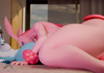 abdominal_bulge animal_genitalia animal_penis anthro anthro_pred anthro_prey areola balls bed belly big_belly big_breasts big_butt blue_body blue_eyes blue_fur breasts burping burping_up_clothing burping_up_object butt death digestion digestion_noises duo equine_genitalia equine_penis erection face_lick fatal_vore female female_pred first_person_view fur furniture genitals inside larger_anthro larger_female larger_pred licking looking_at_viewer lying male male/female male_prey nipples on_back on_bed oral_vore penis pink_areola pink_body pink_nipples pink_skin purple_eyes pussy questionable_consent same_size_vore size_difference smaller_male struggling struggling_prey throbbing throbbing_penis tongue tongue_out vore white_body white_fur artist-unknown mayosplash_(modeler) palworld pocketpair blu_(bludoe) lovander_(mayosplash) deer lovander mammal pal_(species) 3d_(artwork) 3d_animation animated digital_media_(artwork) hi_res huge_filesize sound webm