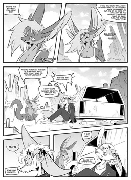 4_ears anthro blood bodily_fluids clothed clothing dialogue duo eyewear female glasses inner_ear_fluff male multi_ear nude outside scar speech_bubble text tuft kifyun2 kif_yppreah mia_smith canid canine fox mammal absurd_res black_and_white comic english_text hi_res monochrome