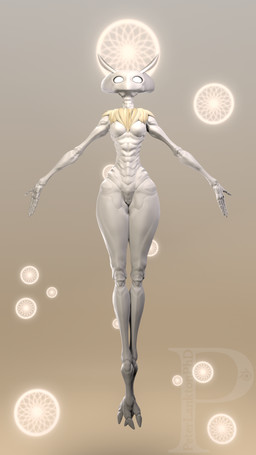 4_fingers abstract_background antennae_(anatomy) anthro arms_wide breasts essence_(hollow_knight) exoskeleton featureless_breasts female fingers fur genitals glowing glowing_eyes halo neck_tuft nude solo tuft vulva white_body white_eyes yellow_body yellow_fur peterlangtonsfm ghost0fonyx_(modeler) hollow_knight_(franchise) team_cherry hornet_(hollow_knight) arthropod insect lepidopteran moth 3d_(artwork) 9:16 digital_media_(artwork) hi_res