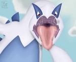 bodily_fluids drooling mouth_shot open_mouth saliva saliva_string solo armaleos nintendo pokemon generation_2_pokemon legendary_pokemon lugia pokemon_(species) hi_res