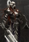 armor female hair halo knight long_hair magic melee_weapon not_furry plate_armor red_hair shield solo sword valkyrie warrior weapon valkier grey_havens spiral_knights three_rings humanoid spiral_knight_(species) hi_res