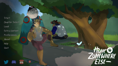4_toes antennae_(anatomy) anthro backwards_baseball_cap backwards_hat barazoku barefoot baseball_cap black_body black_fur body_hair bottomwear brown_body brown_fur claws clothing ear_piercing eyebrow_piercing facial_hair facial_piercing fangs feet forest fur green_body grey_body group hat headgear headwear male muscular muscular_anthro muscular_male neck_tuft nipples orange_body orange_fur outside paws pecs piercing plant plantigrade red_body shirt shorts sitting size_difference solo tank_top teeth text toe_claws toes topwear tree trio tuft turquoise_body visual_novel_interface wings yellow_body yellow_fur zordykeaboo home_zomewhere_else chad_harman fred_kent mothoc arthropod canid canine canis dobermann domestic_dog german_shepherd herding_dog hybrid insect lepidopteran mammal mastiff molosser moth pastoral_dog pinscher rottweiler 16:9 english_text hi_res widescreen