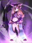 anthro barefoot belt bottomless clothed clothing costume feet female genitals hair holidays markings purple_eyes pussy solo cainethelongshot capcom halloween street_fighter ezzie juri_han lagomorph leporid mammal rabbit esmeralda_(disambiguation) 2020 3:4 hi_res