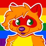 anthro circle_eyebrows eyebrows fur hair lgbt_pride male open_mouth open_smile outline pride_color_background pride_color_palette pride_colors rainbow_pride_colors simple_background six-stripe_rainbow_pride_colors smile solo white_outline cloudpie conditional_dnp lgbt_pride_month perchik_(perchik) mammal procyonid raccoon 1:1 2021 bust_portrait clip_studio_paint_(artwork) digital_drawing_(artwork) digital_media_(artwork) icon portrait restricted_palette