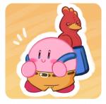 2019 alien ambiguous_gender avian backpack banjo-kazooie banjo_(banjo-kazooie) beak bird blush bottomwear breegull clothed clothing cosplay crossover kazooie kirby kirby_(series) nintendo pants plushie rareware smile solo susanoomon_(artist) toy waddling_head