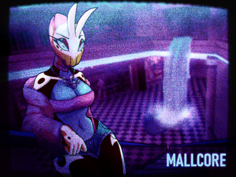 anthro arm_support belly bottomwear bra cctv choker clothing electronics escalator exposed_shoulder female fluffy_jacket fur_coat glowing glowing_markings glowing_tattoo hotpants jewelry leaning leaning_on_elbow leaning_on_object mall markings metal_chain metal_necklace necklace neon neon_lighting photobashing shorts solo store storefront strapless_bra strapless_clothing strapless_topwear strapless_underwear tattoo television tentacles topwear uncovered_shoulders underwear waterfall starsickstudios starstud cthulhu_mythos h._p._lovecraft cthulhu miu_(beauty_snake) aquatic cephalopod coleoid cuttlefish decapodiform mollusk 4:3 hi_res