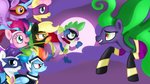 battle female feral fight group horn male maretropolis wings jbond friendship_is_magic hasbro my_little_pony mythology applejack_(mlp) fluttershy_(mlp) humdrum_(mlp) mane-iac_(mlp) mane_six_(mlp) pinkie_pie_(mlp) rainbow_dash_(mlp) rarity_(mlp) twilight_sparkle_(mlp) dragon earth_pony equid equine horse mammal mythological_creature mythological_equine mythological_scalie pegasus pony scalie unicorn winged_unicorn 16:9 hi_res widescreen