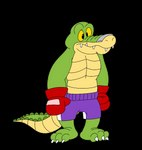 anthro biped bottomwear boxing_gloves boxing_shorts clothing green_body handwear male purple_bottomwear purple_clothing purple_shorts shorts simple_background solo transparent_background jolly_the_lizard brok_the_investigator cowcat_games brok_(brok_the_investigator) alligator alligatorid crocodilian reptile scalie 2021 alpha_channel hi_res