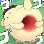 2_finger_fingering anal anal_vore anus big_anus faux_gaping feral gaping gaping_anus goatse grass huge_anus hyper hyper_anus hyper_gape male plant solo spread_anus spreading vore bronzecatworld menacing_(meme) pompompurin_(series) sanrio muffin_(sanrio) pompompurin_(character) canid canine canis cricetid domestic_dog hamster mammal rodent 1:1 low_res meme