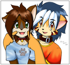 anthro blue_hair brown_hair canine clothing collar duo feline fox green_eyes hair male mammal pawprint shirt sky_(character) tag tenchi tiger xalmonita yellow_eyes
Rating: Safe
Score: 1
User: DSR1337
Date: November 13, 2014 anthro blue_hair brown_hair canine clothing collar duo feline fox green_eyes hair male mammal pawprint shirt sky_(character) tag tenchi tiger xalmonita yellow_eyes
Rating: Safe
Score: 1
User: DSR1337
Date: November 13, 2014