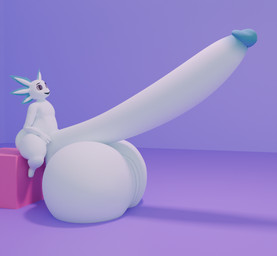 anthro balls big_balls big_butt big_penis butt erection genitals glans huge_balls huge_penis humanoid_genitalia humanoid_penis hyper hyper_genitalia hyper_penis male nude penis simple_background smile solo thick_thighs wide_hips gaze_(artist) amphibian aquatic axolotl mammal mole_salamander salamander 3d_(artwork) blender_(artwork) digital_media_(artwork)