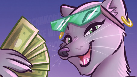 anthro ear_piercing ear_ring eyewear female glasses money open_mouth piercing ring_piercing solo teeth tongue whiskers nicnak044 brand_new_animal studio_trigger marie_itami mammal mink mustelid musteline true_musteline weasel 16:9 digital_media_(artwork) widescreen