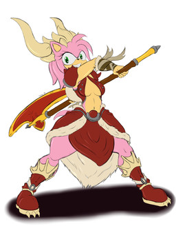 anthro axe battle_axe clothing female footwear green_eyes grin hair holding_object holding_weapon looking_at_viewer melee_weapon pink_hair simple_background smile solo weapon white_background conditional_dnp suirano sega sonic_the_hedgehog_(series) amy_rose eulipotyphlan european_hedgehog hedgehog mammal 2018 3:4 hi_res
