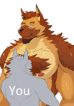 anthro anthro_on_anthro areola beard brown_body brown_fur chest_fur duo eyebrows eyes_closed eyewear eyewear_only face_on_chest facial_hair fur glistening glistening_body glistening_fur male male/male monocle muscular muscular_anthro muscular_male nipples nude pec_smothering simple_background smile smothering white_background chief_gilbert anon gilbert_(chief_gilbert) ych_(character) canid canine canis domestic_dog german_shepherd herding_dog mammal pastoral_dog 2022 absurd_res digital_media_(artwork) hi_res