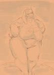 anthro big_breasts breasts clothed clothed_female clothing curvy_figure eyes_closed female horn huge_breasts huge_hips huge_thighs mature_female natural_breasts obese overweight smile solo thick_thighs voluptuous wide_hips gikowinko undertale_(series) toriel boss_monster_(undertale) bovid caprine goat mammal 2024 digital_media_(artwork) hi_res sketch