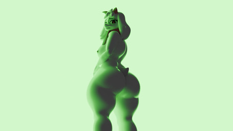 anthro big_butt butt eyewear glasses green_background green_lighting horn looking_back male nipples nude scarf simple_background solo tail thick_thighs mementomoriye mishuyuu_(modeler) deltarune undertale_(series) ralsei bovid caprine darkner goat mammal 16:9 3d_(artwork) blender_(artwork) blender_cycles_(artwork) digital_media_(artwork) hi_res widescreen