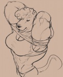 armpits bra cleavage clothed clothing eyes_closed feline female lion mammal muscles muscular_female panties ritts rochelle_barnette shirt sketch solo tank_top underwear undressing
Rating: Questionable
Score: 2
User: DamnThatAss
Date: March 06, 2014