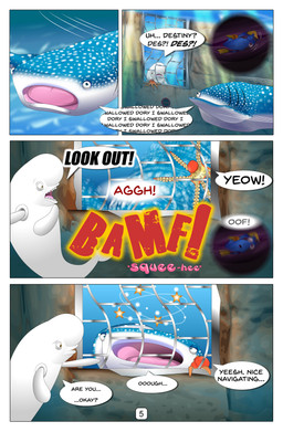 blue_body caustics collision confusion countershading dialogue esophagus female feral group humor inside_throat light light_beam looking_worried male open_mouth oral_vore rock screaming sunbeam sunlight text throat underwater unwilling_pred unwilling_prey vore water white_body wide_eyed kazuo_ichigama disney finding_dory finding_nemo pixar bailey_(finding_dory) destiny_(finding_dory) dory_(finding_nemo) hank_(finding_dory) beluga carpet_shark cephalopod cetacean coleoid dolphin fish mammal marine mollusk monodontid octopodiform octopus shark toothed_whale whale_shark 2025 comic english_text hi_res