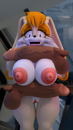 5_fingers anthro areola balls big_areola big_balls big_breasts big_nipples big_penis black_nose breasts curvy_figure dark_body dark_skin dipstick_ears disembodied_penis ear_markings erection eyelashes female fingers fur genitals group huge_areola huge_balls huge_breasts huge_nipples huge_penis humanoid_genitalia humanoid_penis hyper hyper_balls hyper_genitalia hyper_penis imminent_sex inside lipstick makeup male mature_anthro mature_female multicolored_body multicolored_ears multicolored_fur narrowed_eyes navel nipple_dip nipples nude open_mouth orange_body orange_fur penile penis penis_on_breast scared solo_focus soul_devouring_eyes surprised tan_body tan_fur teeth vein veiny_penis vulva white_body white_breasts white_fur palisal sega sonic_the_hedgehog_(series) vanilla_the_rabbit lagomorph leporid mammal rabbit 2020 3d_(artwork) 4k 9:16 absurd_res blender_(artwork) digital_media_(artwork) hi_res