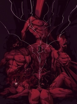 abs back_muscles biceps biped bone butt clenched_teeth electricity exposed_bone eyeless for_a_head group lightning male muscular muscular_humanoid muscular_male nipples pecs red_body red_skin spine stab teeth eruprior disco_elysium electrochemistry_(disco_elysium) endurance_(disco_elysium) half_light_(disco_elysium) pain_threshold_(disco_elysium) physical_instrument_(disco_elysium) shivers_(disco_elysium) humanoid object_head 2026 digital_media_(artwork) hi_res