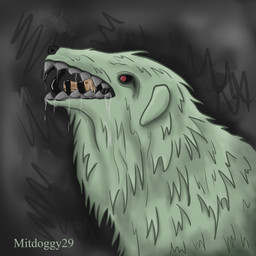 abstract_background ambiguous_gender angry black_tongue bodily_fluids creepy dripping drooling duo feral fur green_body head_in_mouth imminent_vore looking_at_another oral_vore predator/prey sad saliva saliva_drip saliva_on_tongue saliva_string sharp_teeth size_difference soft_vore swallowing teeth tongue tongue_out tongue_wrap vore mitdoggy29 canid canine canis domestic_dog mammal monster 1:1 digital_media_(artwork) hi_res