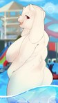 amusement_park anthro back_boob breasts butt exposed exposed_breasts exposure_variation female horizontal_pupils midriff mommydom nipple_slip nipples nude pupils rear_view solo water water_park blushyminou143 undertale_(series) toriel bovid caprine goat mammal 4k 9:16 absurd_res hi_res mother_(lore) parent_(lore)