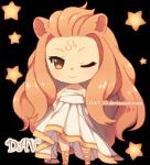 astrological_symbol brown_eyes chibi clothed clothing dress female footwear front_view fully_clothed hair happy leo_(symbol) looking_at_viewer one_eye_closed orange_hair sandals shoes simple_background smile solo standing star symbol transparent_background western_zodiac_symbol dav-19 western_zodiac leo_(zodiac) animal_humanoid cat_humanoid felid felid_humanoid feline feline_humanoid humanoid mammal mammal_humanoid alpha_channel low_res